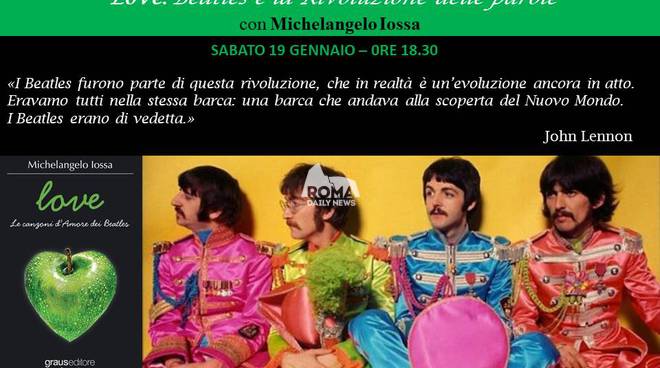 “LOVE. Beatles e la Rivoluzione delle parole”. Serata evento con Michelangelo Iossa