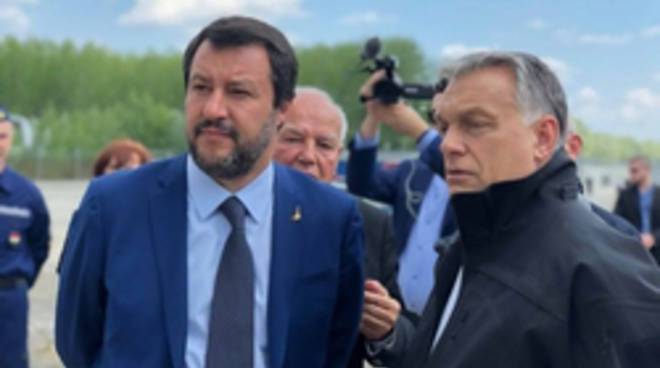 Matteo Salvini con Viktor Orbàn