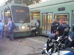 incidente tram moto polizia locale