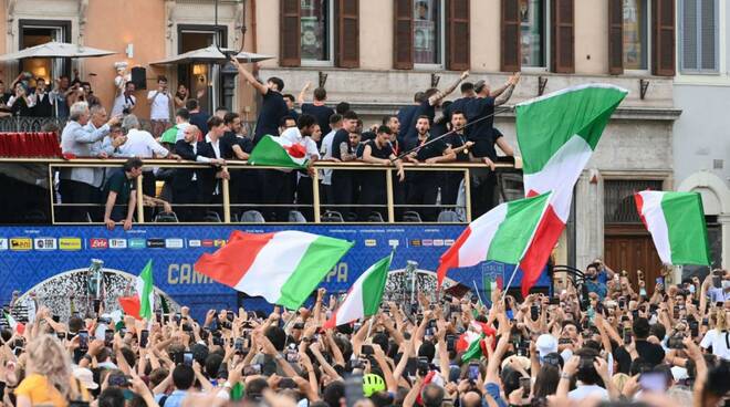 festeggiamenti italia campione d'europa
